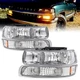Fits 99-02 Chevy Silverado/00-06 Suburban Headlights+Bumper Signal Lamps LH+RH