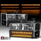 Fit 94-98 Chevy C10 Silverado 95-99 Tahoe Black Headlights+Corner Lamps+LED