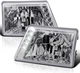 Fit 1998-2000 Ford Ranger Led Chrome Pair Head Light Lamp Assembly L+R 2Pcs
