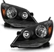 Headlights Black Housing Driver Passenger Side for 2005-2010 Honda Odyssey
