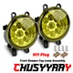 Pair For Toyota Prius 2012-2015 - Yellow Bumper Fog Lights Driving Lamps