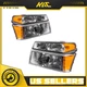 Pair Headlights Assembly For 2004-2012 Chevy Colorado GMC Canyon Chrome Amber Pair Headlights Assembly For 2004-2012 Chevy Colorado GMC Canyon Chrome Amber