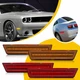 LED Front Amber+Rear Red Bumper Side Marker Lights For Dodge Challenger 2008-14