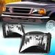 FOR FORD RANGER 1993-1997 EURO CRYSTAL BLACK HOUSING HEADLIGHTS HEAD LIGHT LAMP