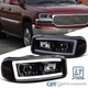 Fit 2000-2006 GMC Sierra 1500 2500 Yukon XL LED Tube Projector Headlights SMOKE