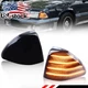 2X Smoke Amber LED Front Corner Parking Signal Lights For 1987-1993 Ford Mustang
