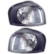 For Volvo S80 Corner Light 1999-2003 Driver and Passenger Pair Black Clear Lens