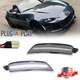 Clear White LED Front Bumper Side Marker Lights For 2016-2023 Mazda MX-5 Miata