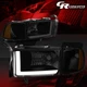 PAIR TINTED AMBER SIDE LED DRL BAR HEADLIGHTS FOR 1994-2002 DODGE RAM 1500-3500