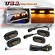 Raptor Style Smoked Front Grille Amber LED Lights Kit For Toyota RAV4 2019-2022