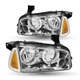 For 2006-2010 Dodge Charger Headlight Chrome Amber Corner Headlamp Left+Right