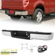 For Ford F-150 Styleside 09-14 Chrome Complete Rear Bumper With Sensor Holes NEW