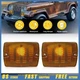 2X Amber Front Turn Signal Lamp Fit 1987-1995 Housings Jeep Wrangler YJ 56001378