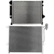 AC Condenser Cooling Kit & Aluminum Radiator For 1999 2000 BMW 323i