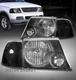 FOR 02-05 FORD EXPLORER XLS XLT REPLACEMENT HEADLIGHT LAMP BLACK LEFT+RIGHT SET