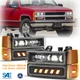 For 1994-1999 Chevy Suburban C1500 C2500 LED Headlight +Bumper Marker Lamp Combo