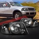 Black/Amber Side OE Style Headlight+Corner Lamps for 02-05 Ford Explorer U152
