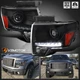 Black Fits 2009-2014 Ford F150 Projector Headlights Lamps LED Strip 09-14 L+R