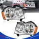 Pair Headlights Chrome Lamps LH+RH For Jeep Grand Cherokee 4-Door 2005-2007