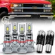 For Chevy C10 C/K TAHOE 94-00 LED Headlight Hi/Lo Beam+Turn Signal Light Bulb 6x