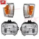 New Front Headlight & Corner Light Left & Right 4PC For 1989-1991 Toyota Pickup
