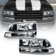 Headlights for 98-04 Chevy Blazer S10 Factory Style Replacement Black Housing