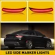 Smoke Lens LED Rear Side Marker Lights Reflector Lamp For 2015-2017 Chrysler 200
