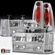 Fit 1994-1998 Chevy C/K C10 Pickup Clear Headlights+Corner Bumper Lamp+Tail Lamp