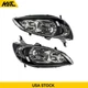 Pair Headlight Assembly For 04-05 Honda Civic Halogen Clear Lens Black Housing