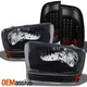 Fit 99-03 Ford F250 F350 F450 F550 Super Duty Black Headlights+LED Tail Lights