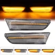 Front Sequential Amber LED Side Marker Lights For Infiniti G35 2-Door 2003-2007