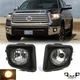 Pair For 2014-2021 Toyota Tundra Front Bumper Clear Lens Fog Lights Lamp w/Bulbs
