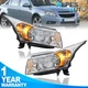 Pair Chrome Front Lamps Headlights Assembly For 2011-2015 Chevy Cruze Sedan