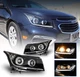 Headlights Pair For 2011-2015 Chevy Cruze Projector Halo Strip DRL W/ Bulb Lamps Headlights Pair For 2011-2015 Chevy Cruze Projector Halo Strip DRL W/ Bulb Lamps