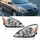 Pair Headlights Front Lamps Chrome For 2004-2005 Toyota Sienna CE LE XLE