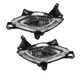 For 11-13 Genesis Sedan Front Driving Fog Light Lamp Assembly w/Bulb Set Pair