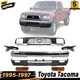 Front Bumper Chrome Steel Kit +Grille +Signal Lights For 1995-1997 Toyota Tacoma