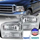 Fits 1999-2004 Ford F250 F350 F450 F550 Super Duty 1PC Headlight Lamp 99-04