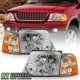 For 2002-2005 Ford Explorer Headlights Headlamps w/ Corner Lights 4pc Left+Right