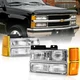 For 1994-1998 Chevy Silverado C/K 1500 2500 3500 Headlights w/ Bumper Lamp 94-98