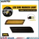 Front Amber LED Side Marker Light Smoked 2PCS For Ford Transit Connect 2010-2013
