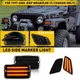 For 1997-2006 Jeep Wrangler TJ LED Smoke +Side Bumper Marker Signal Light 4pcs