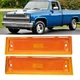 Amber Lens Front Side Marker Lights Reflector For 81-91 Chevrolet GMC Pickup
