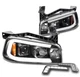 For 06-10 Dodge Charger LED Tube Projector Black Headlight Headlamp w/Bumper DRL