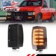 2X Smoked Amber LED Corner Side Marker Signal Lights For 90-97 Nissan D21 Pickup