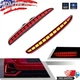 2x Led Rear Bumper Reflector Brake Signal Light For Civic TYPE R Hatchback 17-20