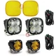 Baja Designs&reg; Squadron Sport Clear Pair w/Amber Guards & S1 Amber Wide Cornering