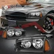 Black Housing Amber Corner Turn Signal Headlights for 06-10 Dodge Charger LX