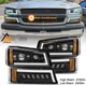 LED Headlight Bumper Lamp Assembly For Chevy Avalanche 1500 2500 2003 2004 2005