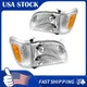 Headlight Assembly Fits 01-04 Toyota Tacoma Halogen Chrome Housing Amber LH RH